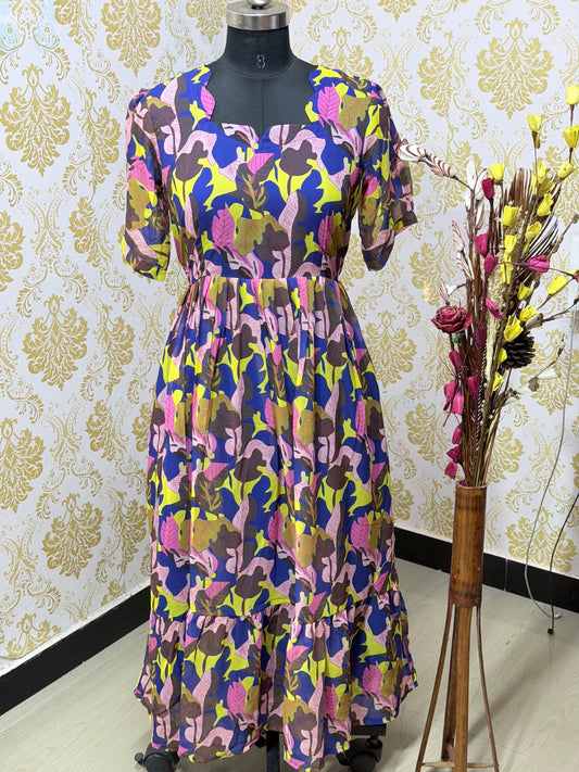 Georgette Floral Frock GFF42