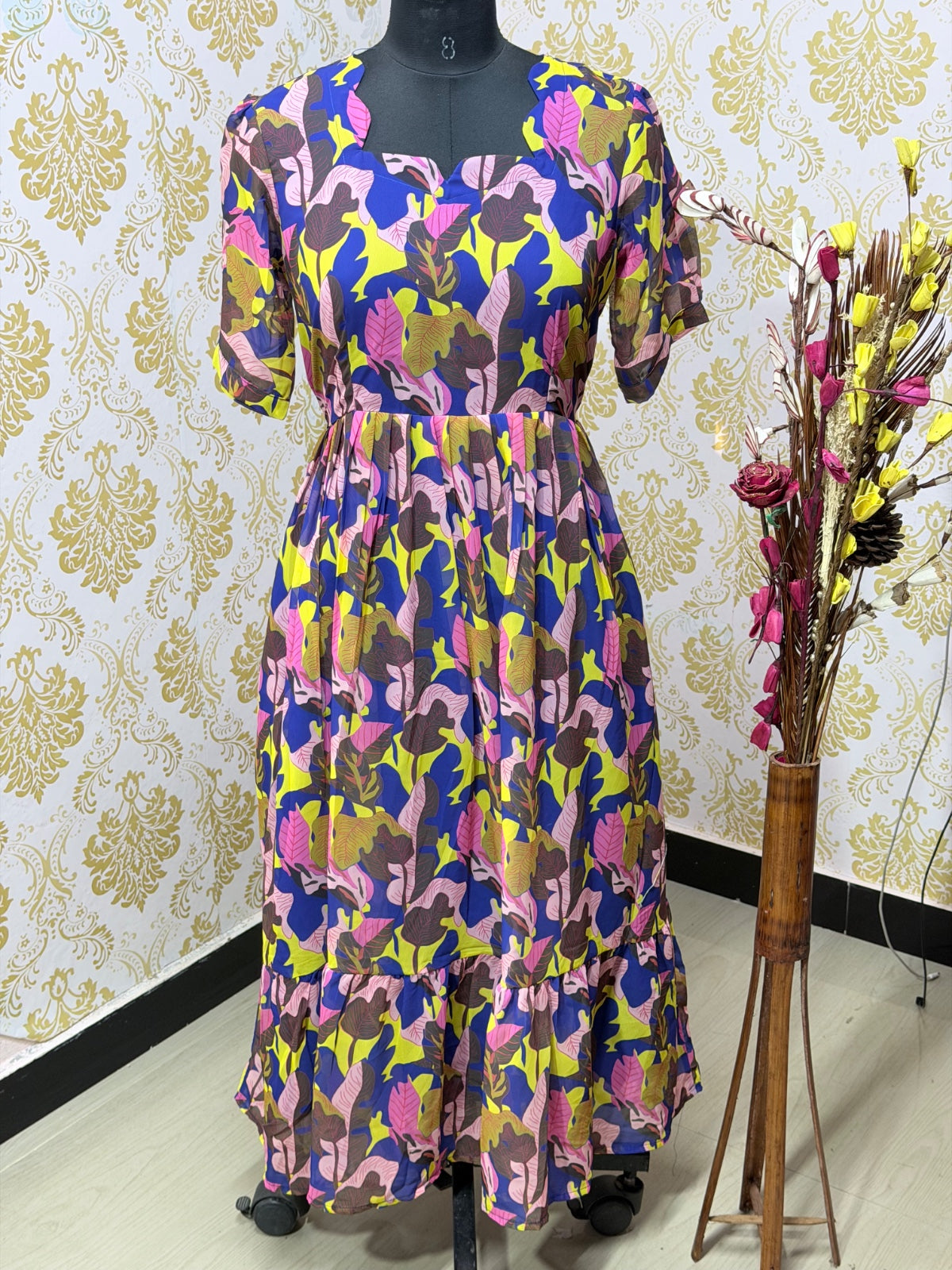 Georgette Floral Frock GFF42