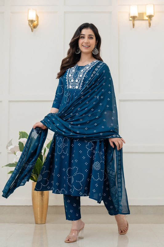 Cotton Floral Anarkali - AS01