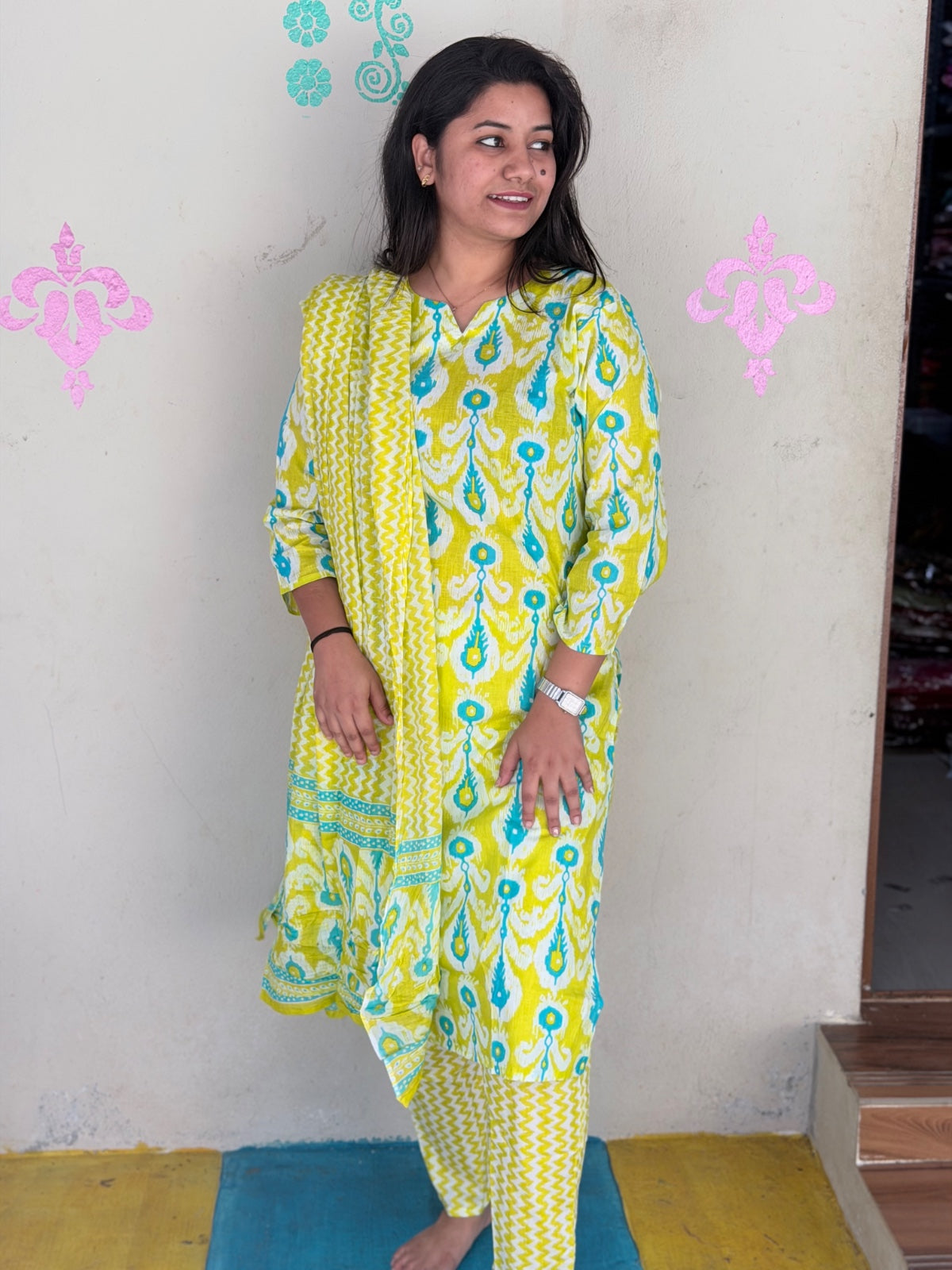 Jaipur Cotton Kurti Set - JKS02 (Check Our Size Chart Before Placing the Order)