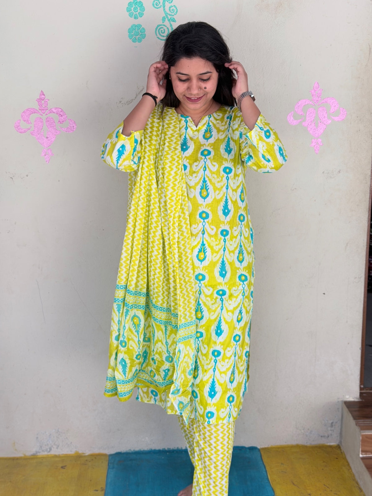 Jaipur Cotton Kurti Set - JKS02 (Check Our Size Chart Before Placing the Order)