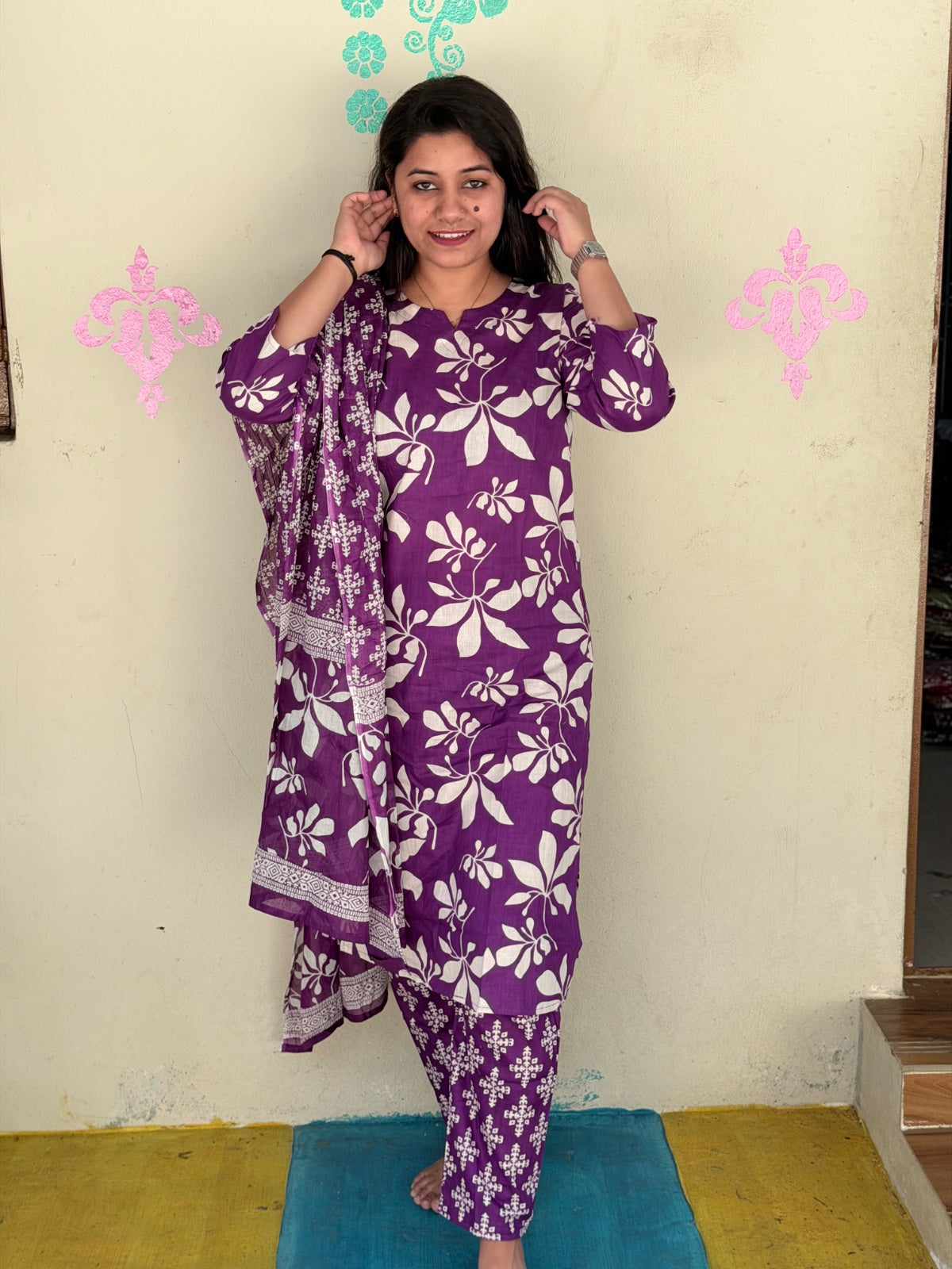 Jaipur Cotton Kurti Set - JKS03 (Check Our Size Chart Before Placing the Order)