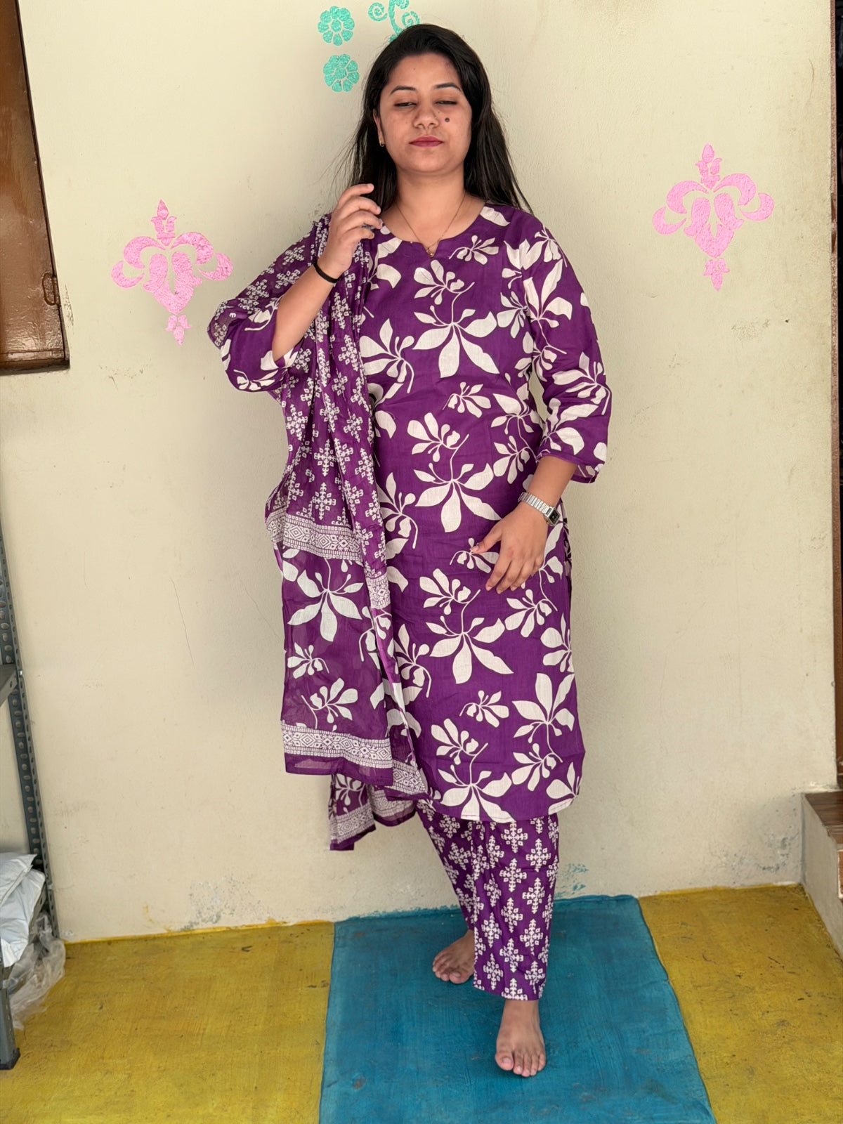 Jaipur Cotton Kurti Set - JKS03 (Check Our Size Chart Before Placing the Order)