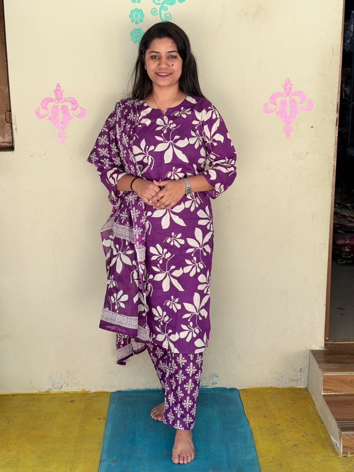 Jaipur Cotton Kurti Set - JKS03 (Check Our Size Chart Before Placing the Order)