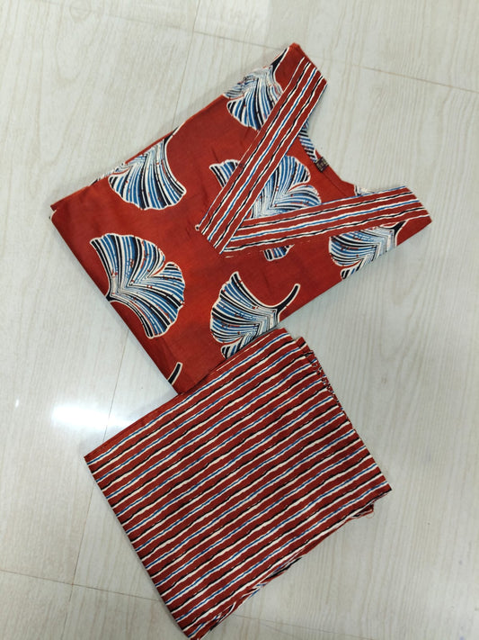 V neck Kurthi with Pant  ALN11