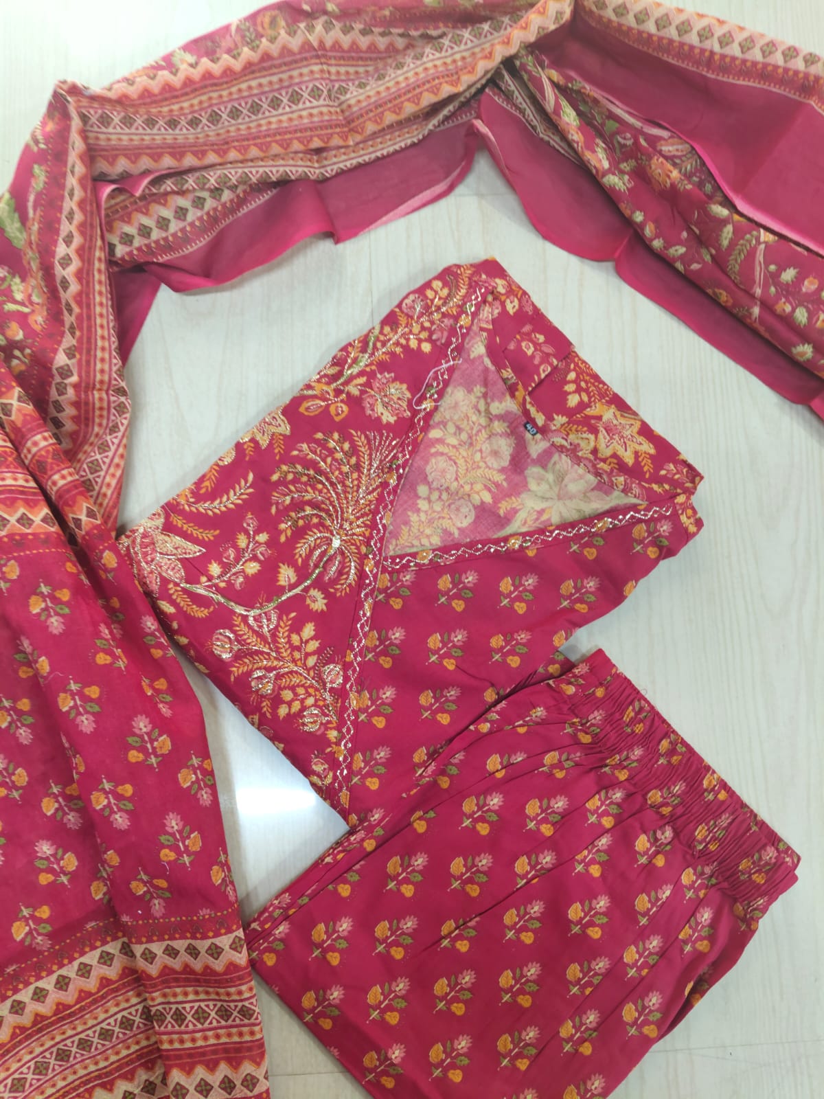 Cotton Floral Anarkali - CA43