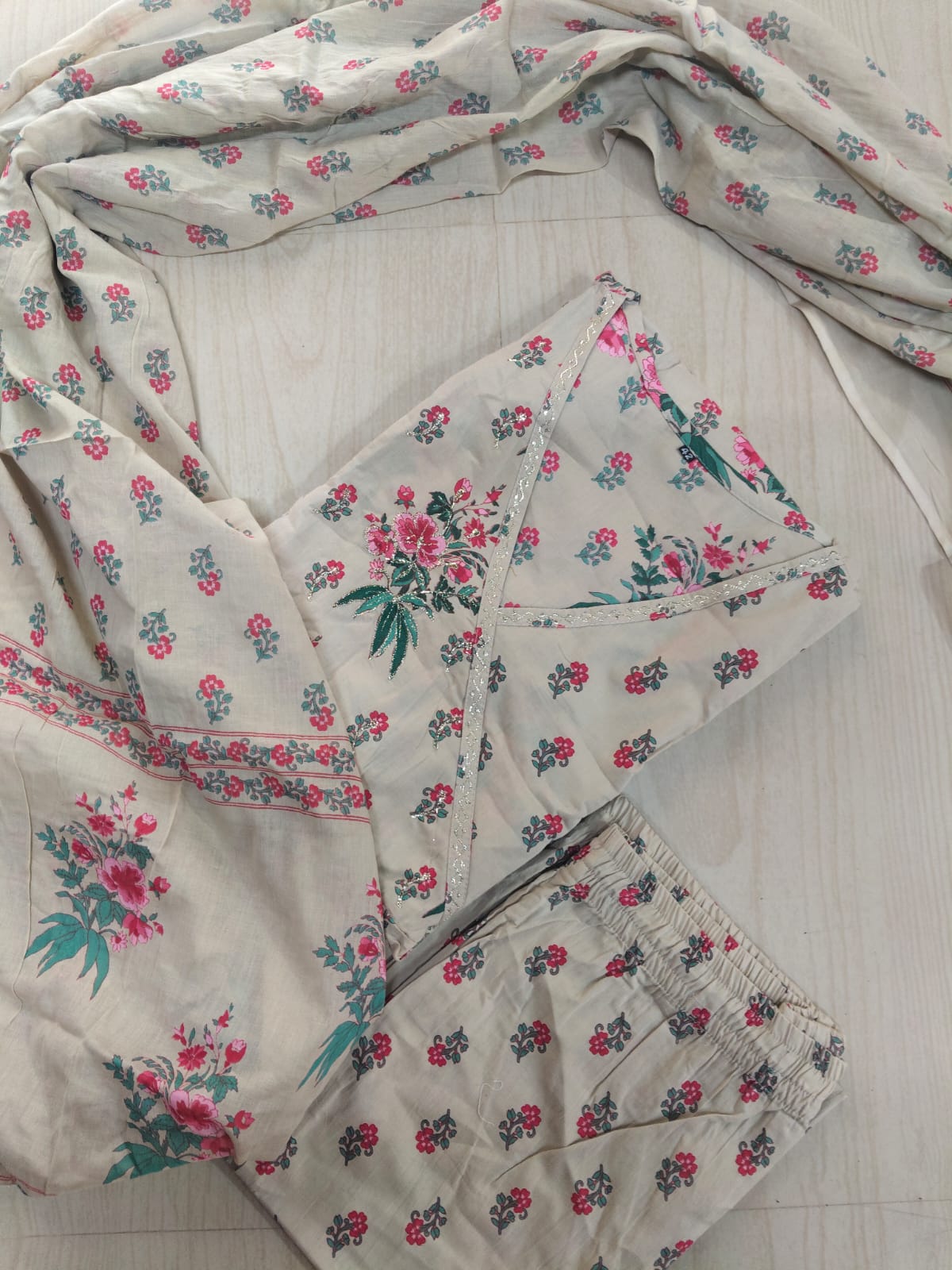 Cotton Floral Anarkali - CA14