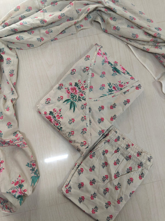 Cotton Floral Anarkali - CA14