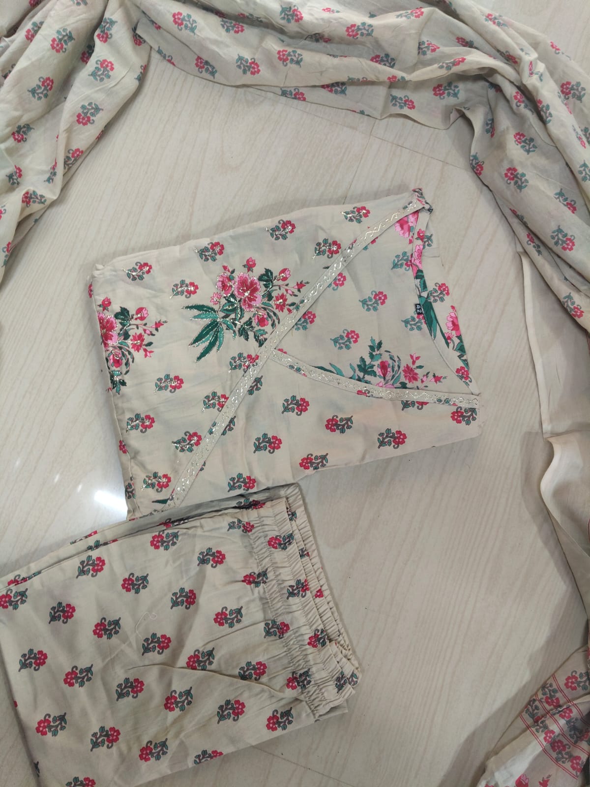 Cotton Floral Anarkali - CA14