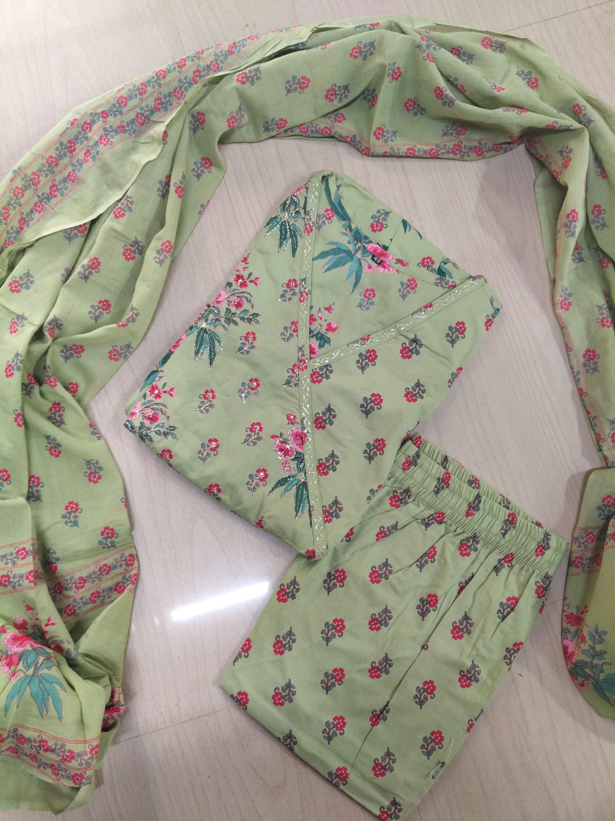 Cotton Floral Anarkali - CA39