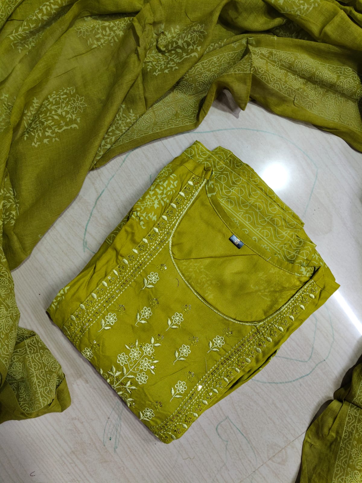 Cotton Floral Anarkali  -  AS60