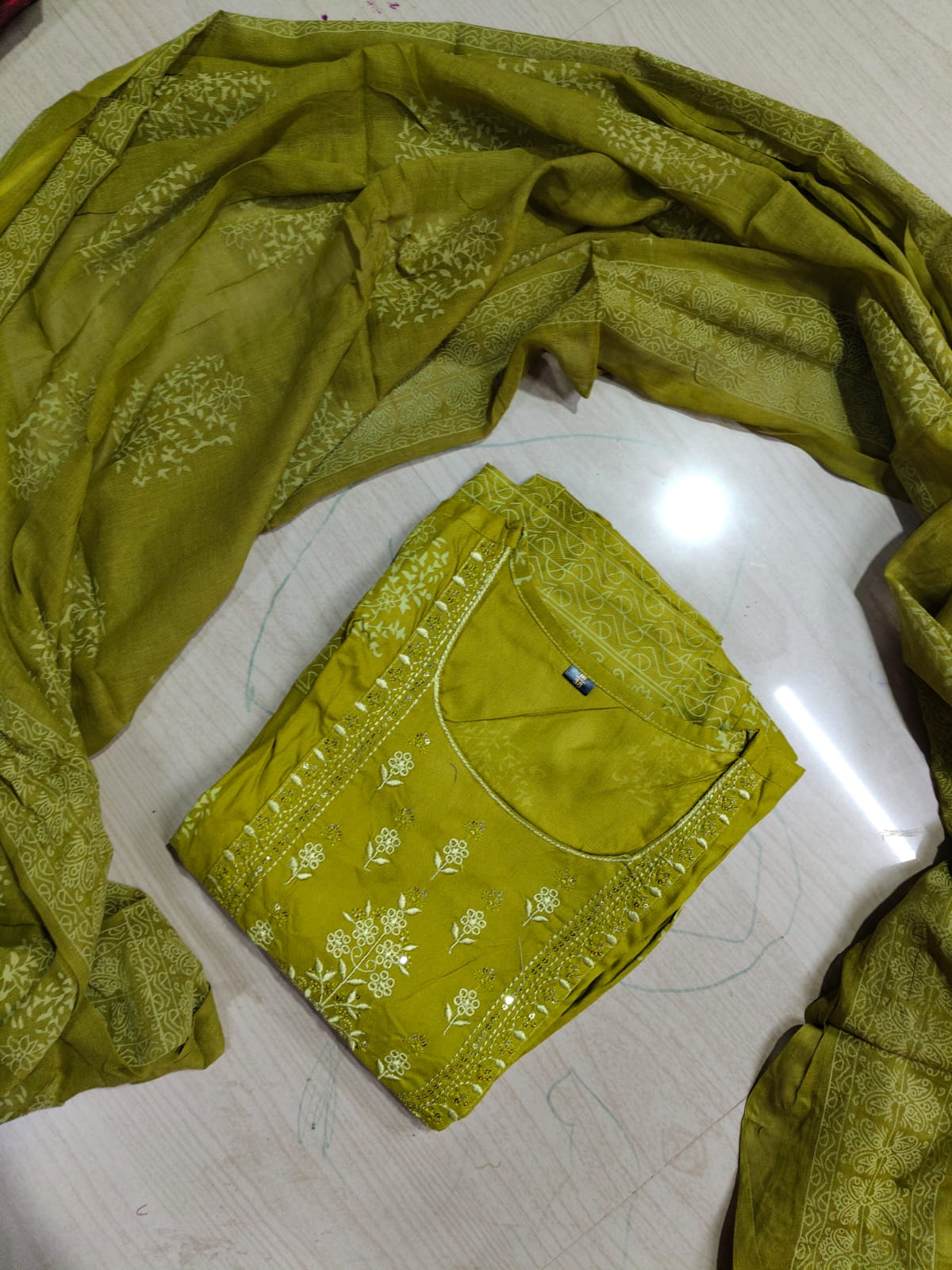 Cotton Floral Anarkali  -  AS60