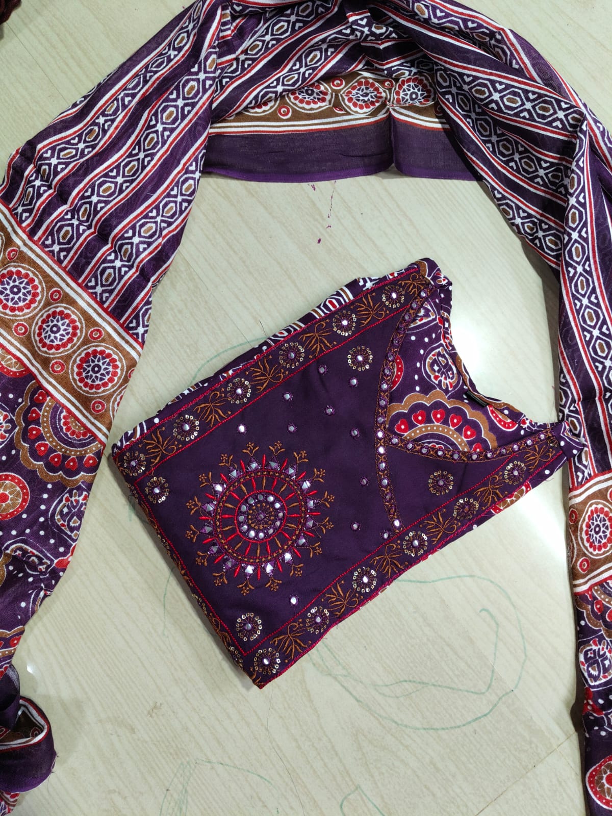 Cotton Floral Anarkali  -  AS57