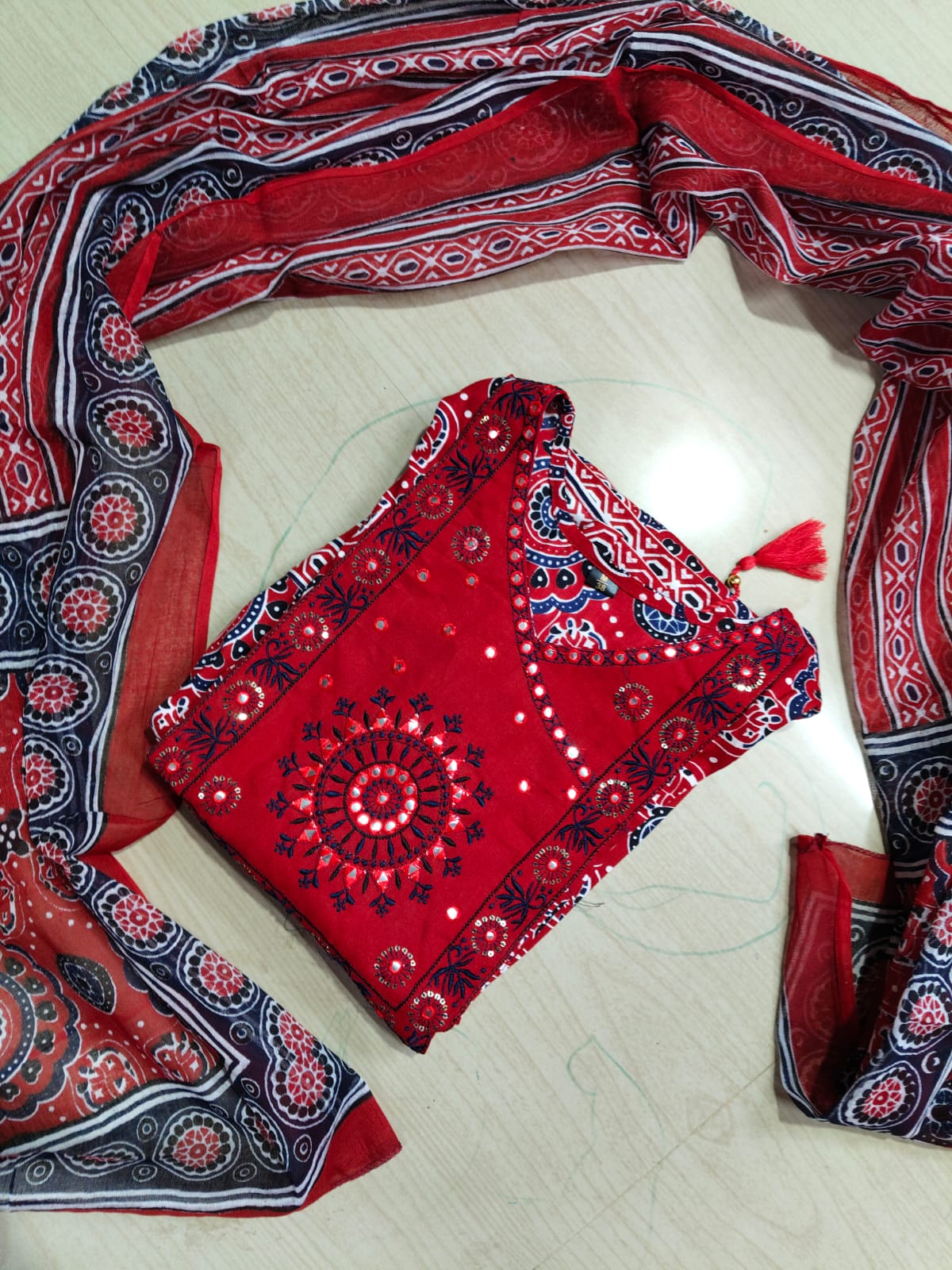 Cotton Floral Anarkali  -  AS50