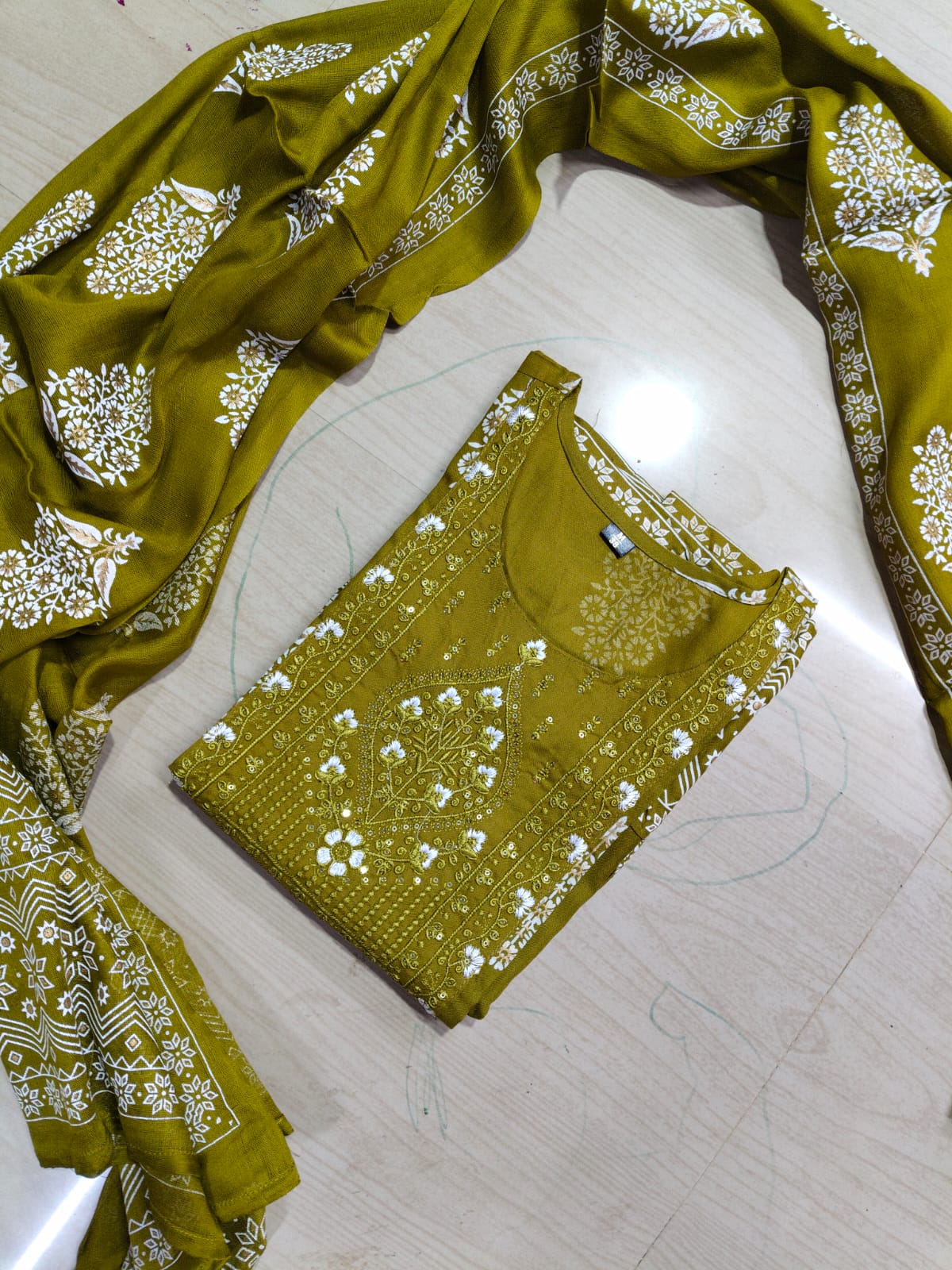 Cotton Floral Anarkali  -  AS55