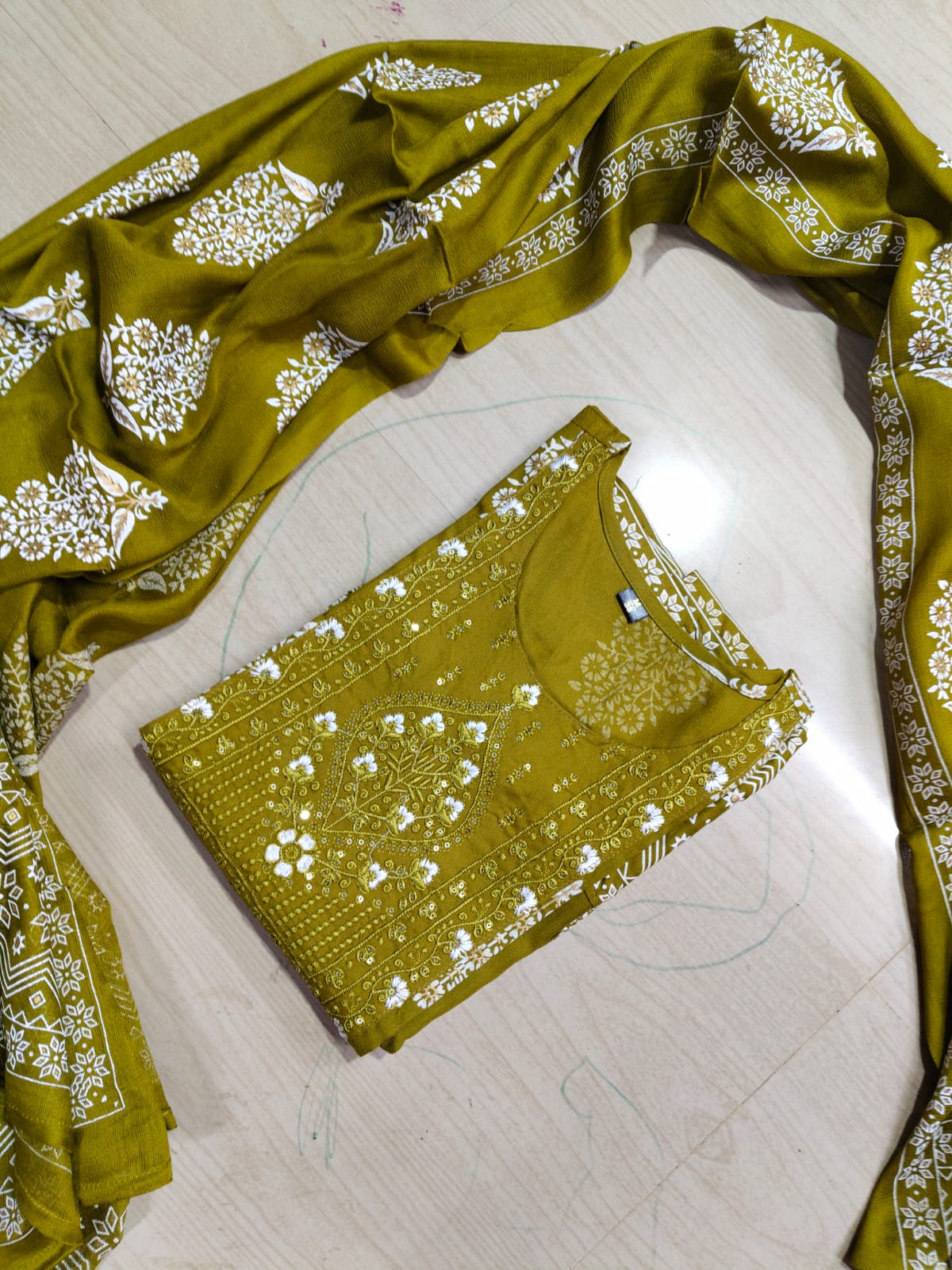 Cotton Floral Anarkali  -  AS55