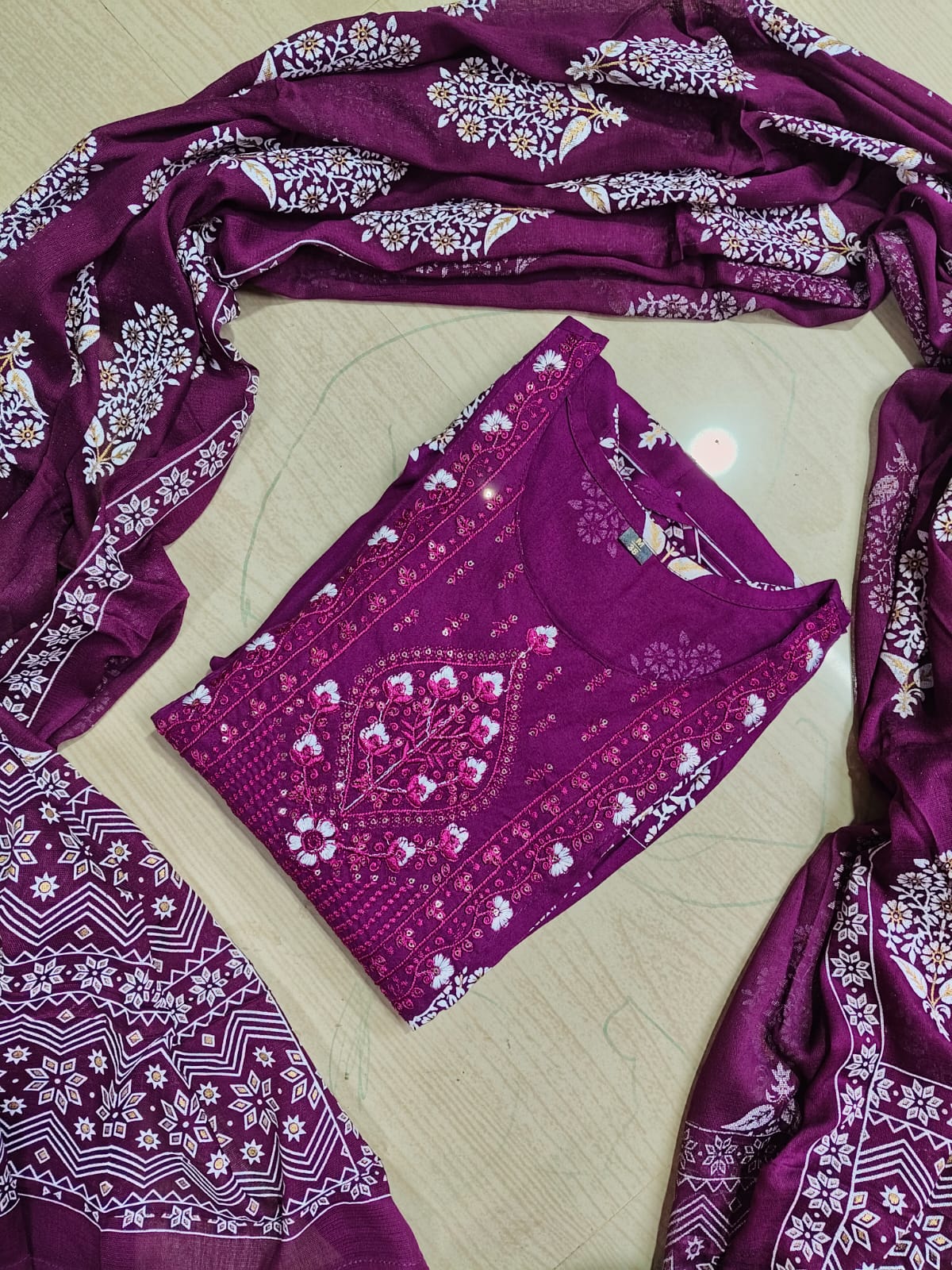 Cotton Floral Anarkali  -  AS49