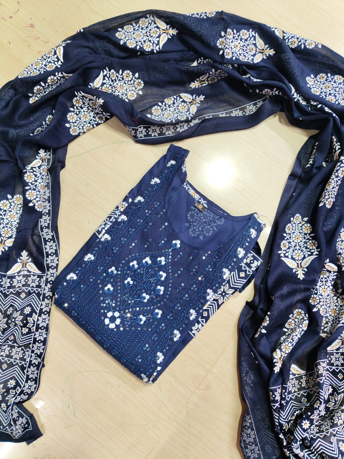 Cotton Floral Anarkali  -  AS56