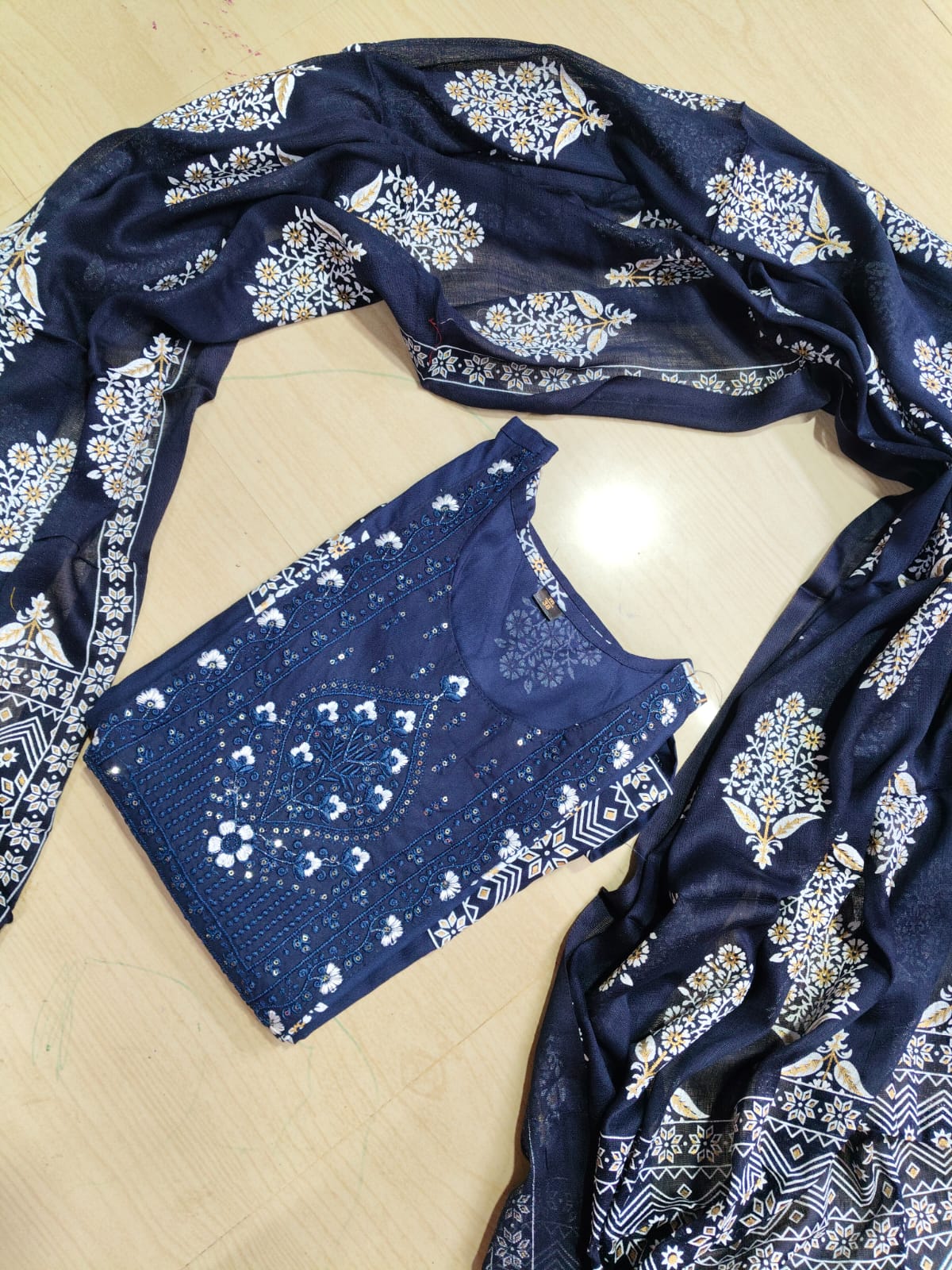 Cotton Floral Anarkali  -  AS54