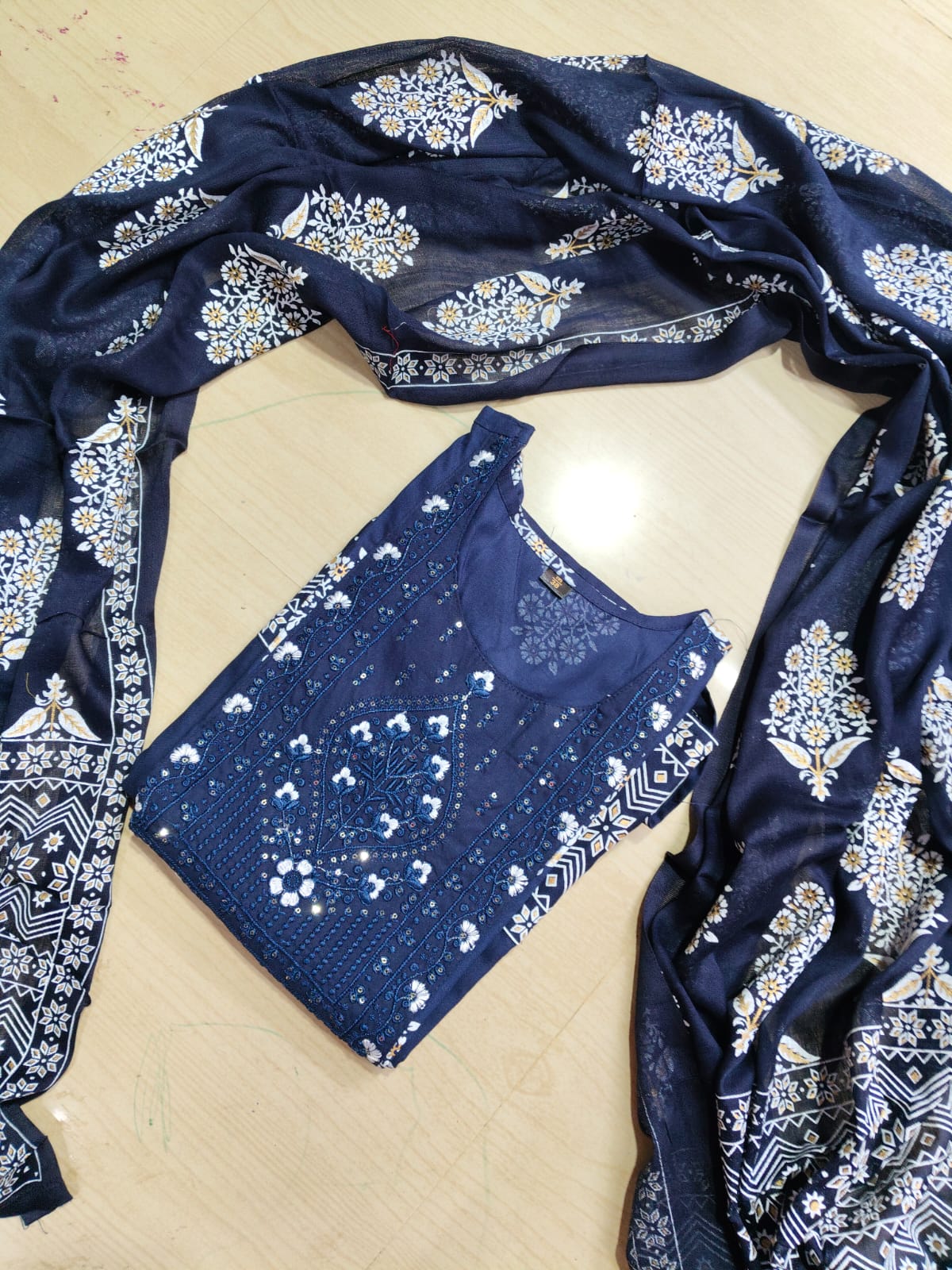 Cotton Floral Anarkali  -  AS56