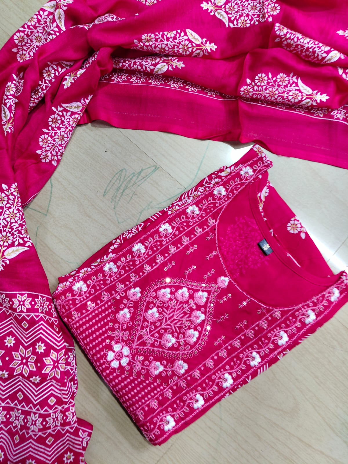 Cotton Floral Anarkali  -  AS51