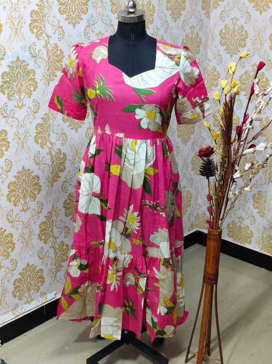 Cotton Floral Frock - CFF57