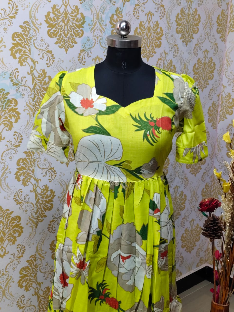 Cotton Floral Frock - CFF56