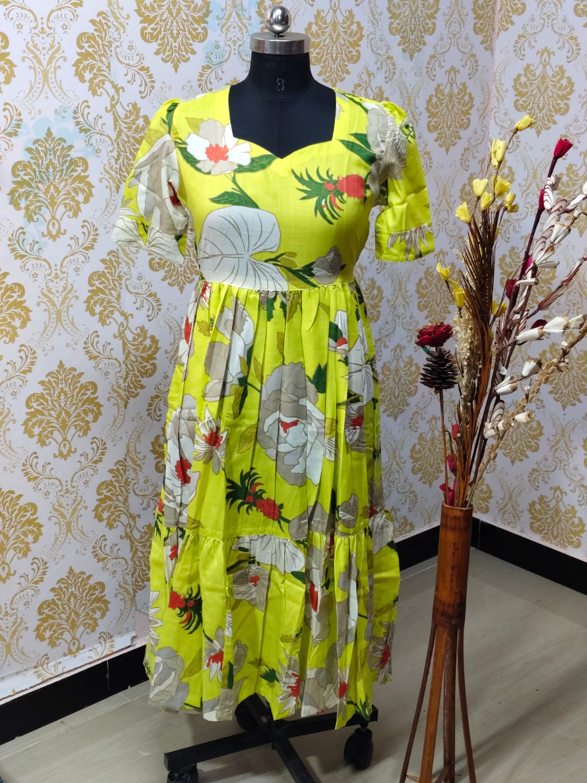 Cotton Floral Frock - CFF56