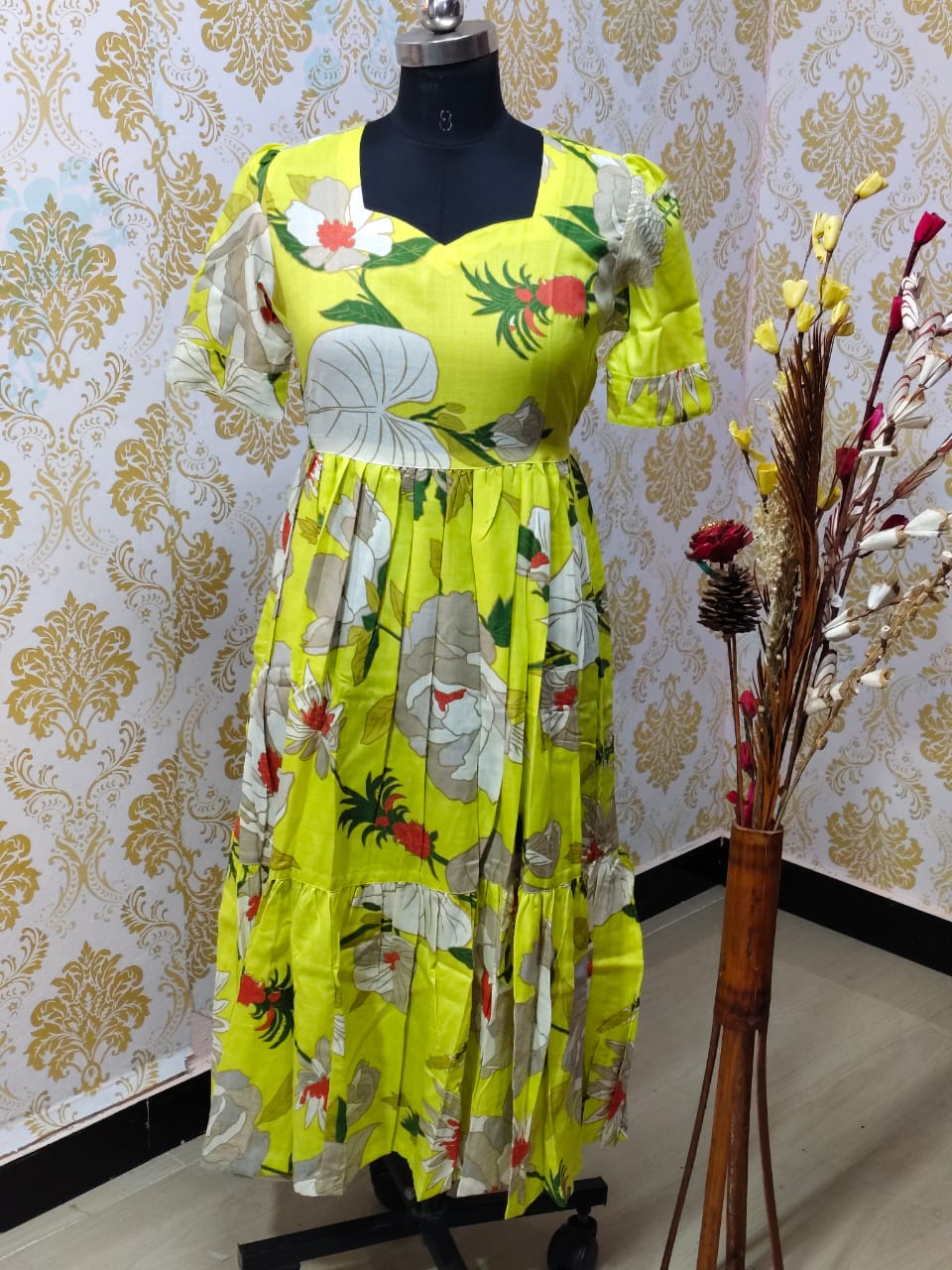 Cotton Floral Frock - CFF56