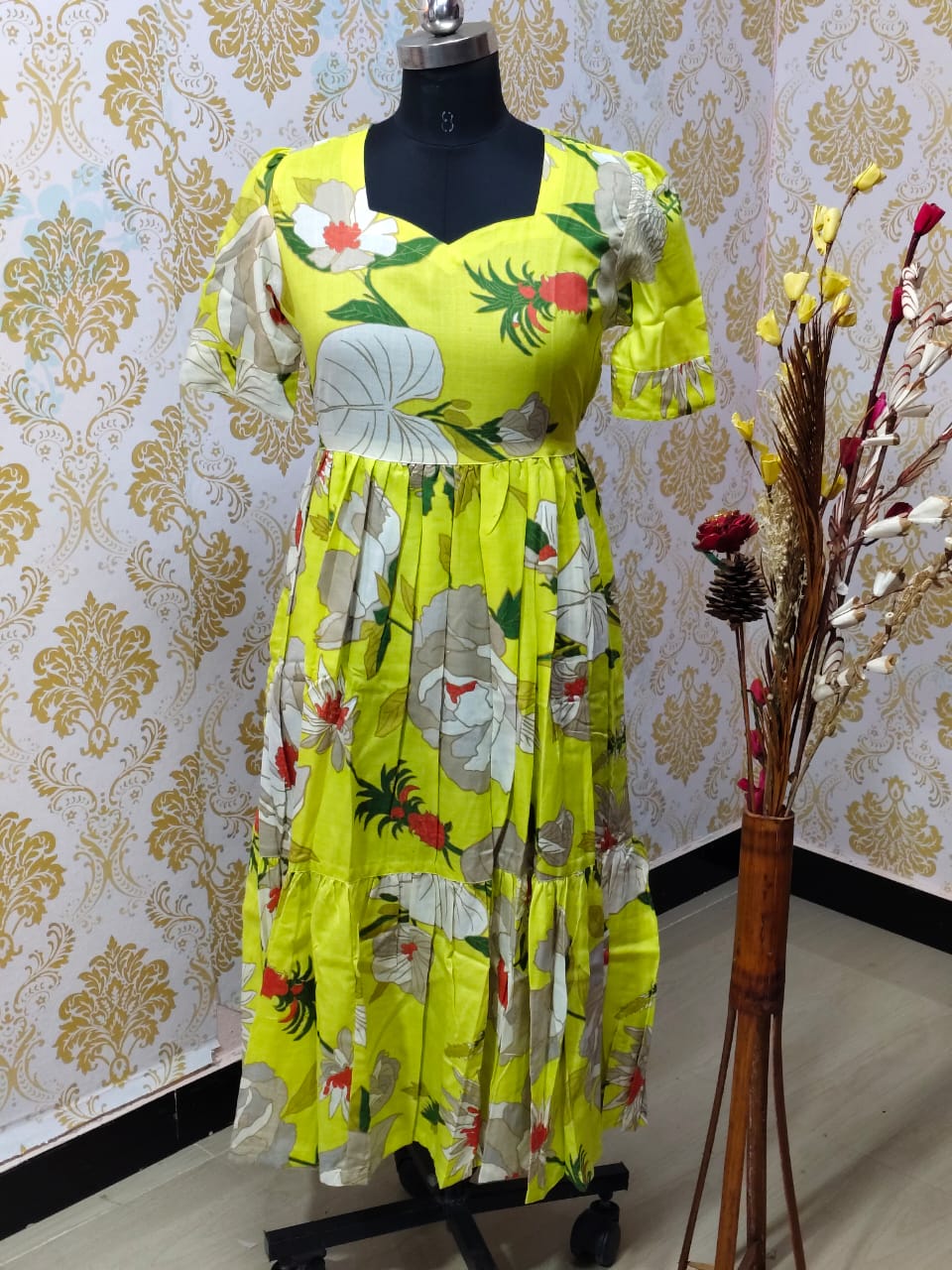 Cotton Floral Frock - CFF56