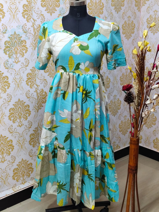Cotton Floral Frock - CFF55