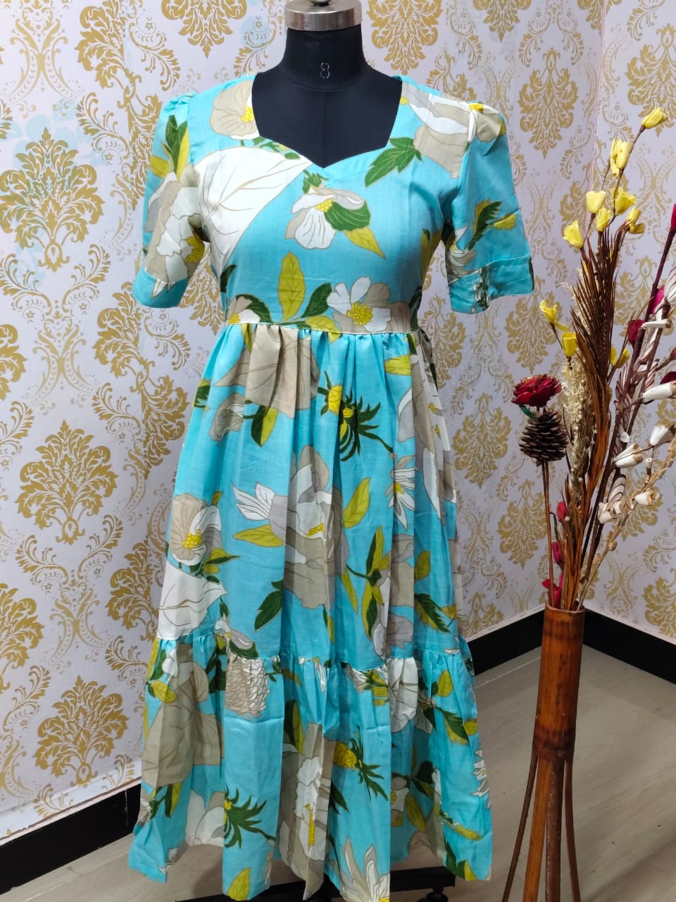 Cotton Floral Frock - CFF55