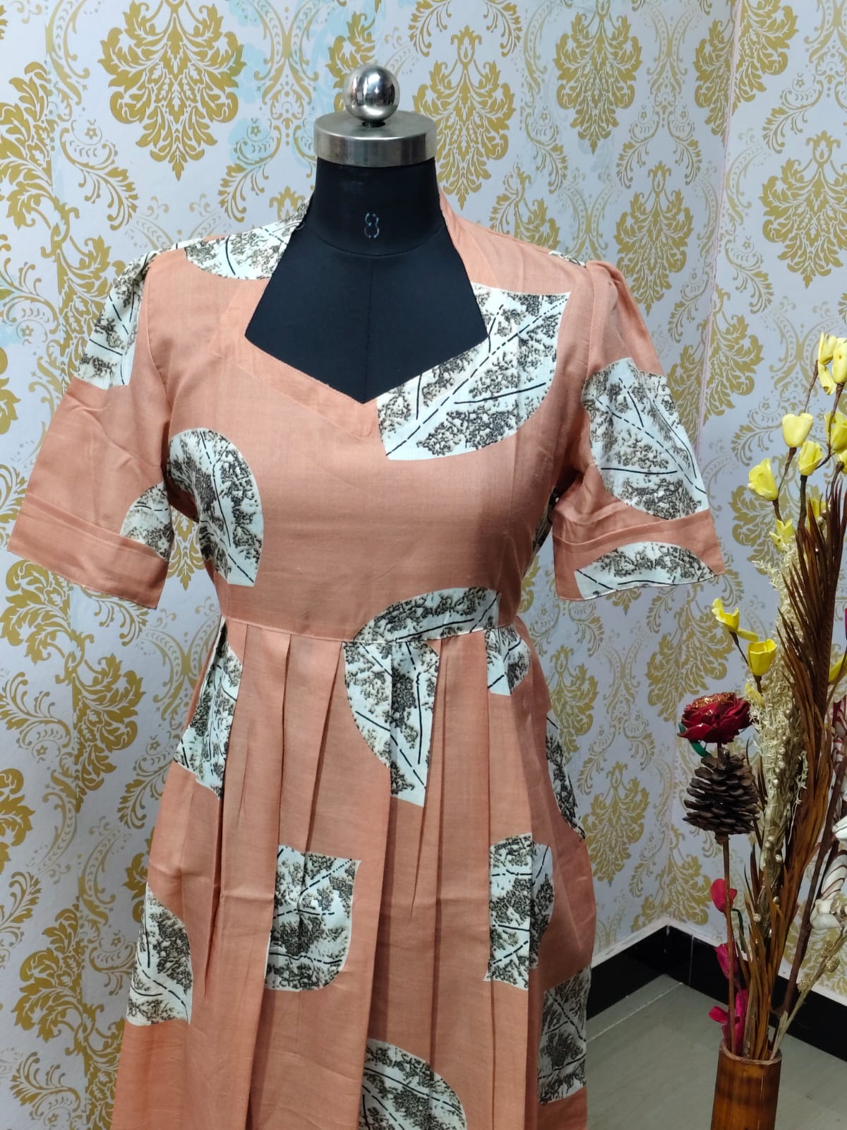 Cotton Floral Frock - CFF59