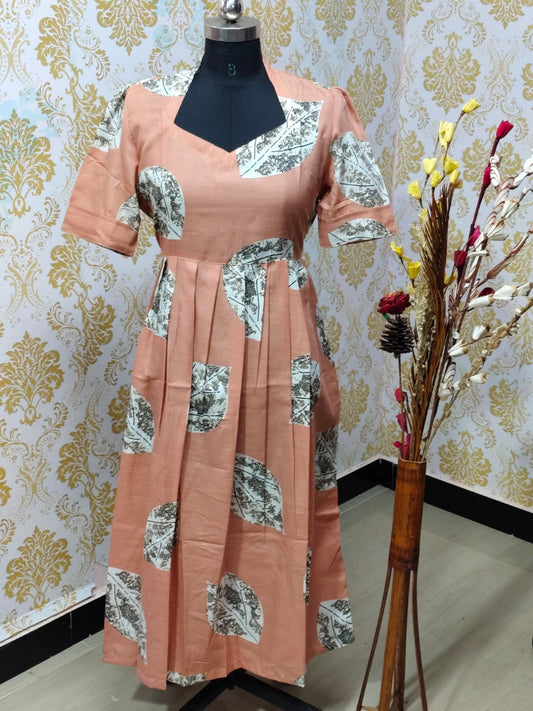 Cotton Floral Frock - CFF59