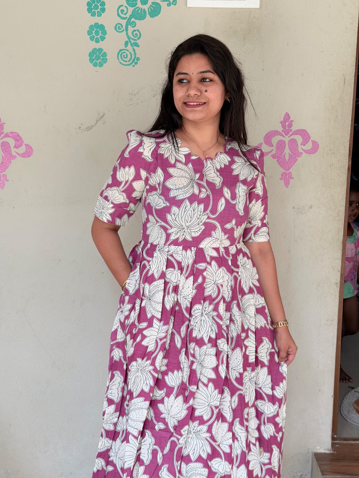Cotton Floral Frock - CFF60