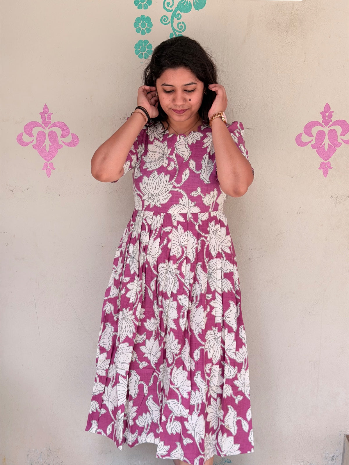 Cotton Floral Frock - CFF60