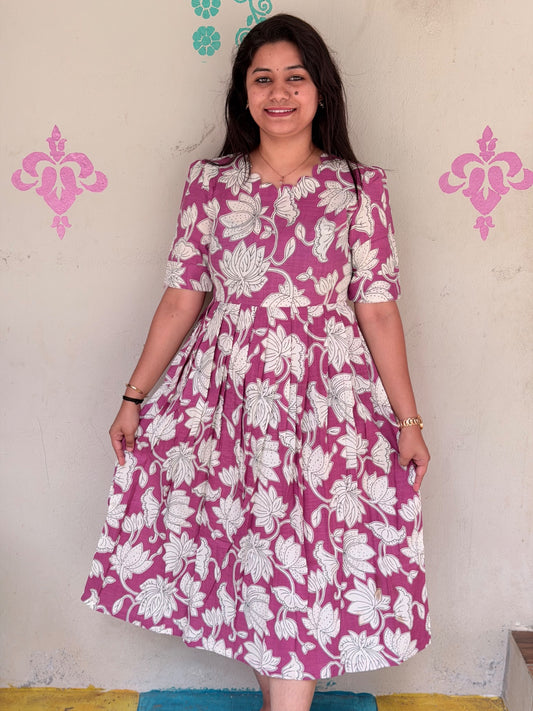 Cotton Floral Frock - CFF60