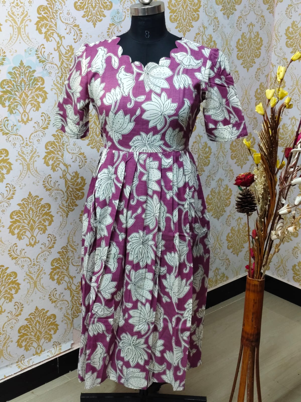 Cotton Floral Frock - CFF60