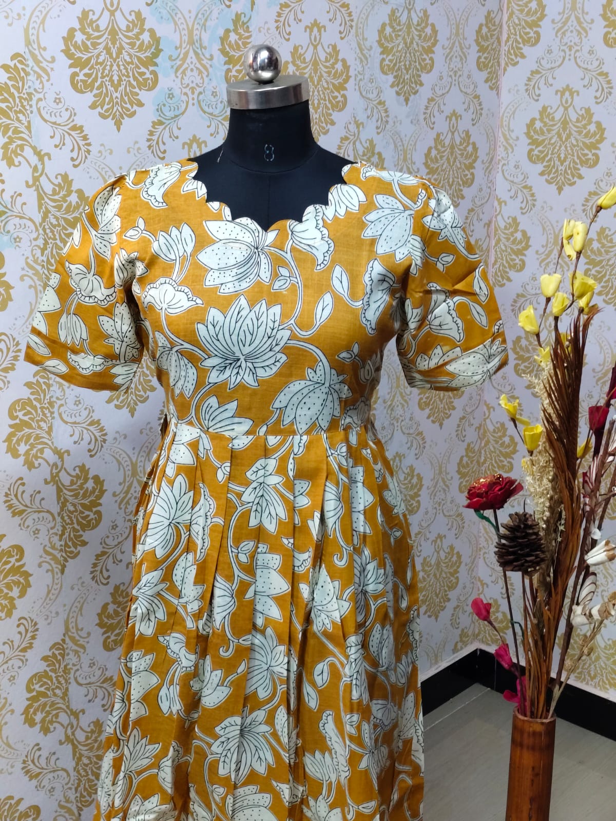 Cotton Floral Frock - CFF62
