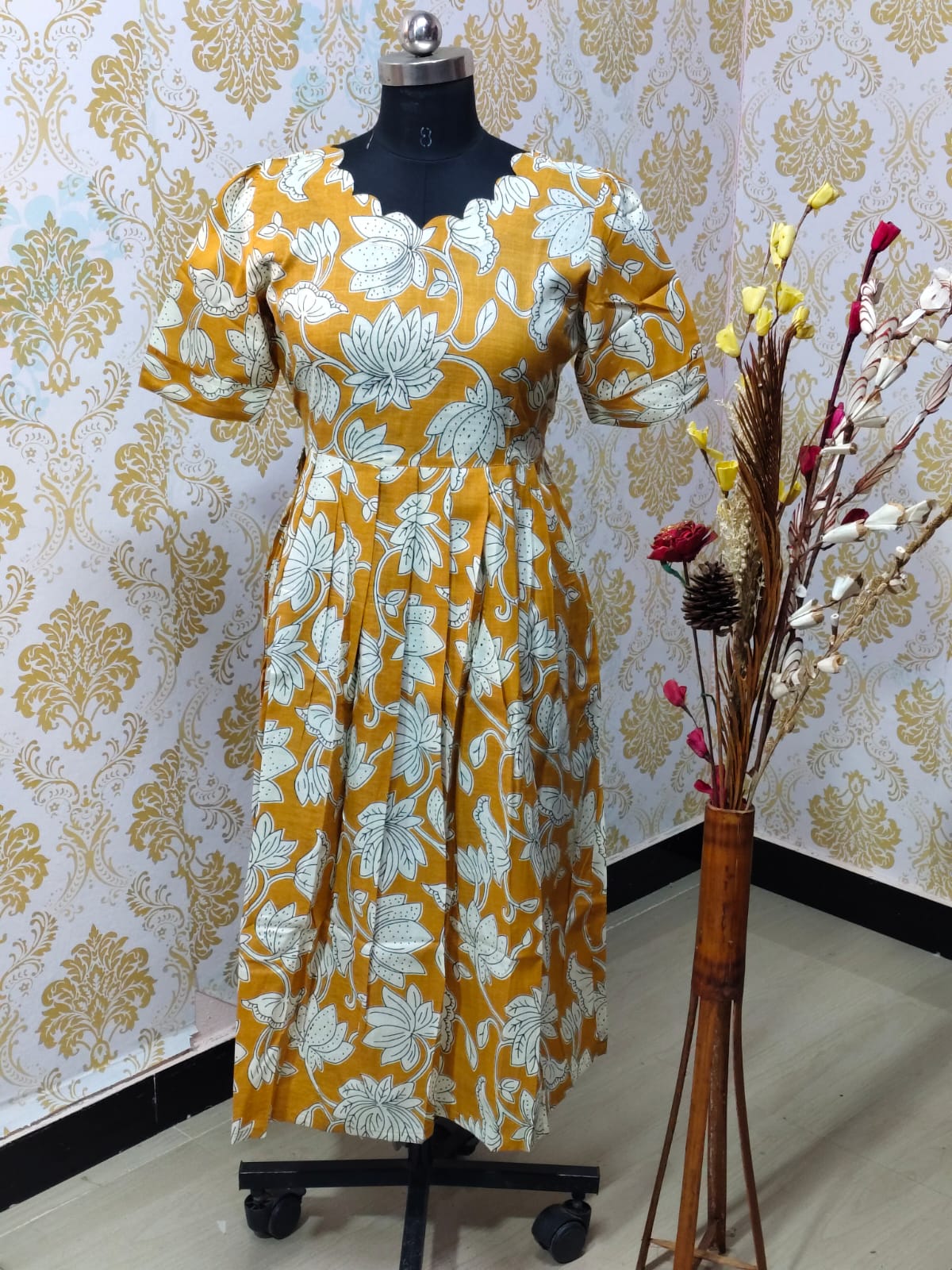 Cotton Floral Frock - CFF62