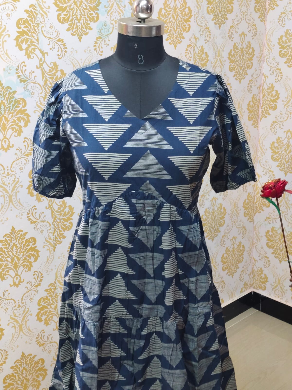 Cotton Floral Frock - CFF69