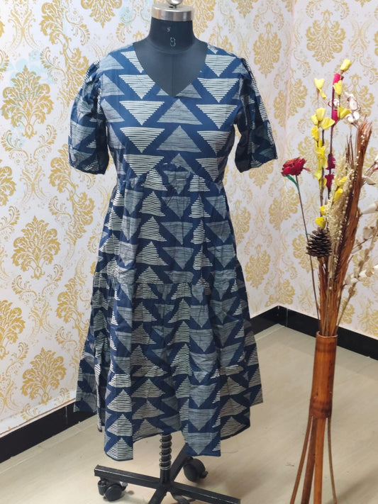 Cotton Floral Frock - CFF69