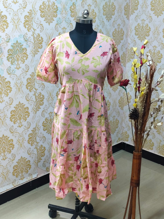 Cotton Floral Frock - CFF72