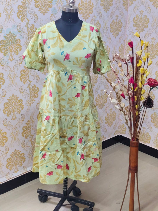 Cotton Floral Frock - CFF67