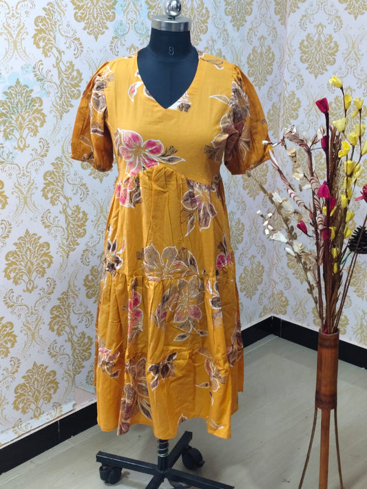 Cotton Floral Frock - CFF66