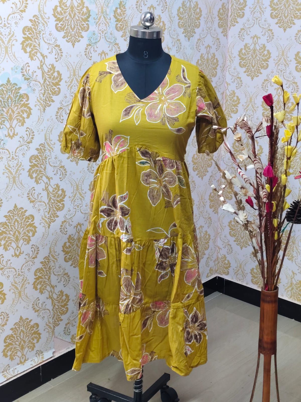 Cotton Floral Frock - CFF64