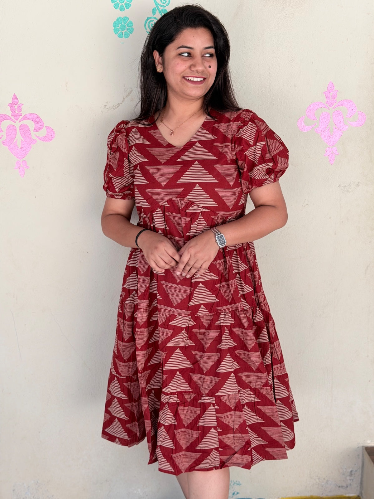 Cotton Floral Frock - CFF65