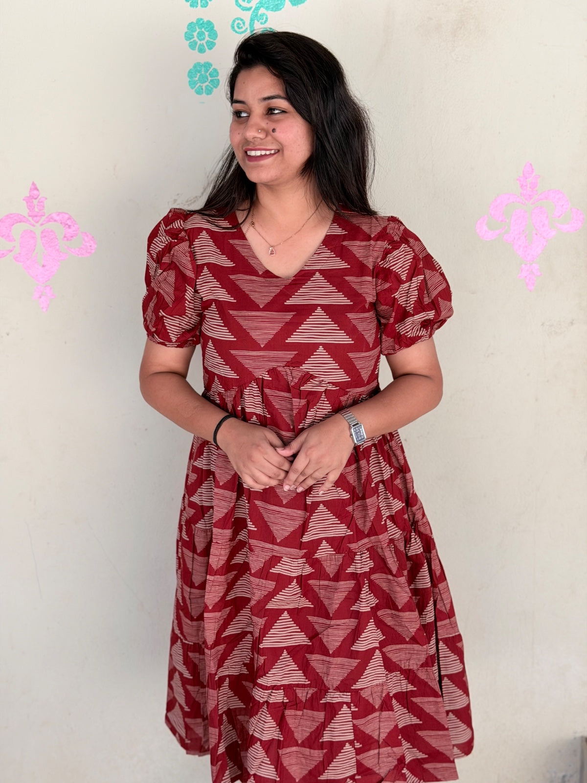 Cotton Floral Frock - CFF65