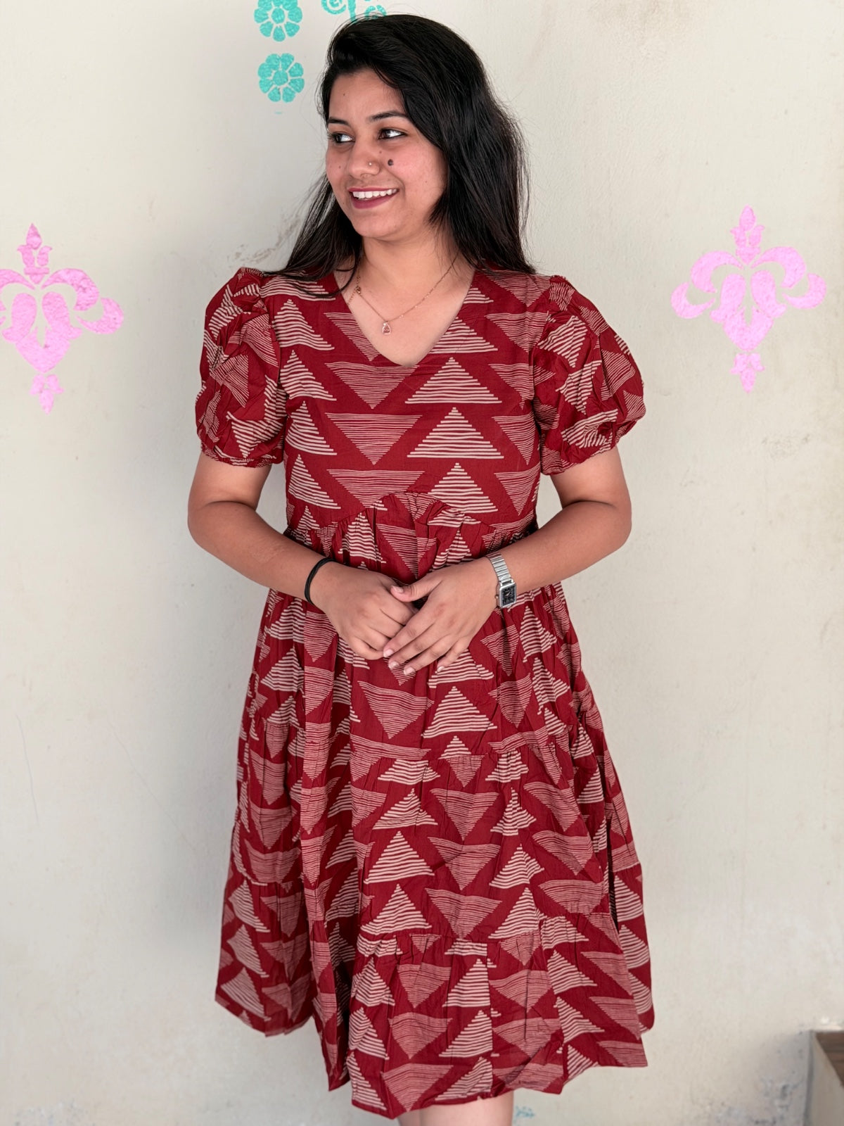 Cotton Floral Frock - CFF65
