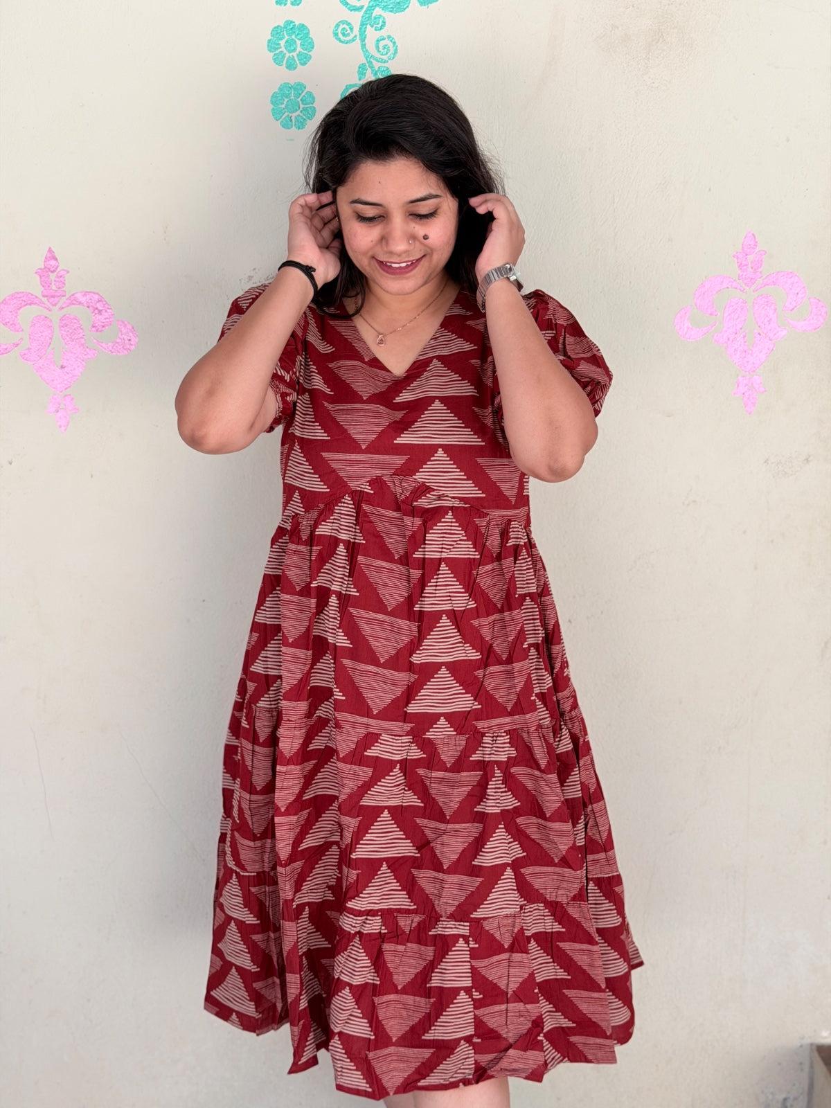 Cotton Floral Frock - CFF65